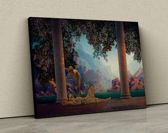 Maxfield Parrish Daybreak Canvas – Iconic Mythological Wall Art for Timeless and Elegant Home Decor, Maxfield Parrish Daybreak Print