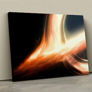 Black Hole Gargantua Canvas – Breathtaking Space Wall Art for Fans of Astronomy, Science Fiction, and Modern Interiors, Gargantua Canvas Art