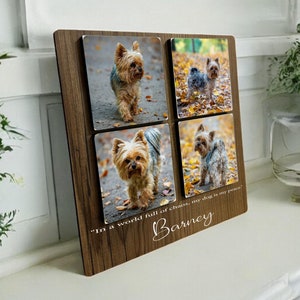 Personalized Pet Memorial Printed - Wood Photo Block - Dog Loss Gift - Dog Memorial Frame - Pet Loss Gift Dog - Pet Memorial