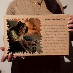 Moldura para ultrassom para fotos de oi mamãe e papai, presente para anúncio de gravidez em família, ideia para revelação de anúncio de bebê, avós, placa de madeira para data de parto