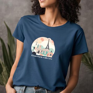 パリラブトラベルヨーロッパシャツ | 家族や旅好きの方のためのユニセックスコットンTシャツ | スタイリッシュなバケーションギフト | アドベンチャートラベルTシャツのアイデア