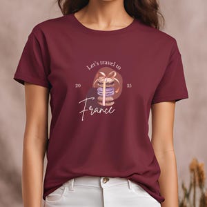 フランス旅行ヨーロッパシャツ | 家族や旅好きの方のためのユニセックスコットンTシャツ | スタイリッシュなバケーションギフト | 冒険にぴったりのトラベルTシャツ