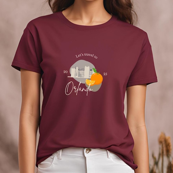Orlando 2025 USA Travel Shirt Unisex Cotton Tee for Families