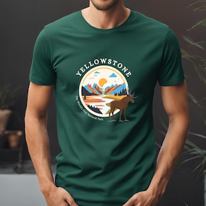 Yellowstone National Park T-Shirt | Stylish Travel Shirt for Wanderlust Lovers | Unisex Cotton Tee | Travel Gift | Road Trip Family Shirt