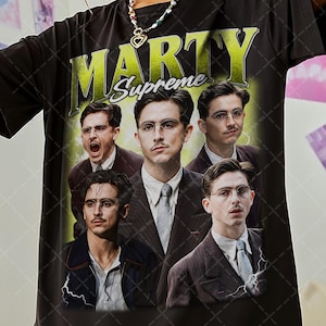 Retro Marty Supreme tröja med lång ärm, vintage-grafik