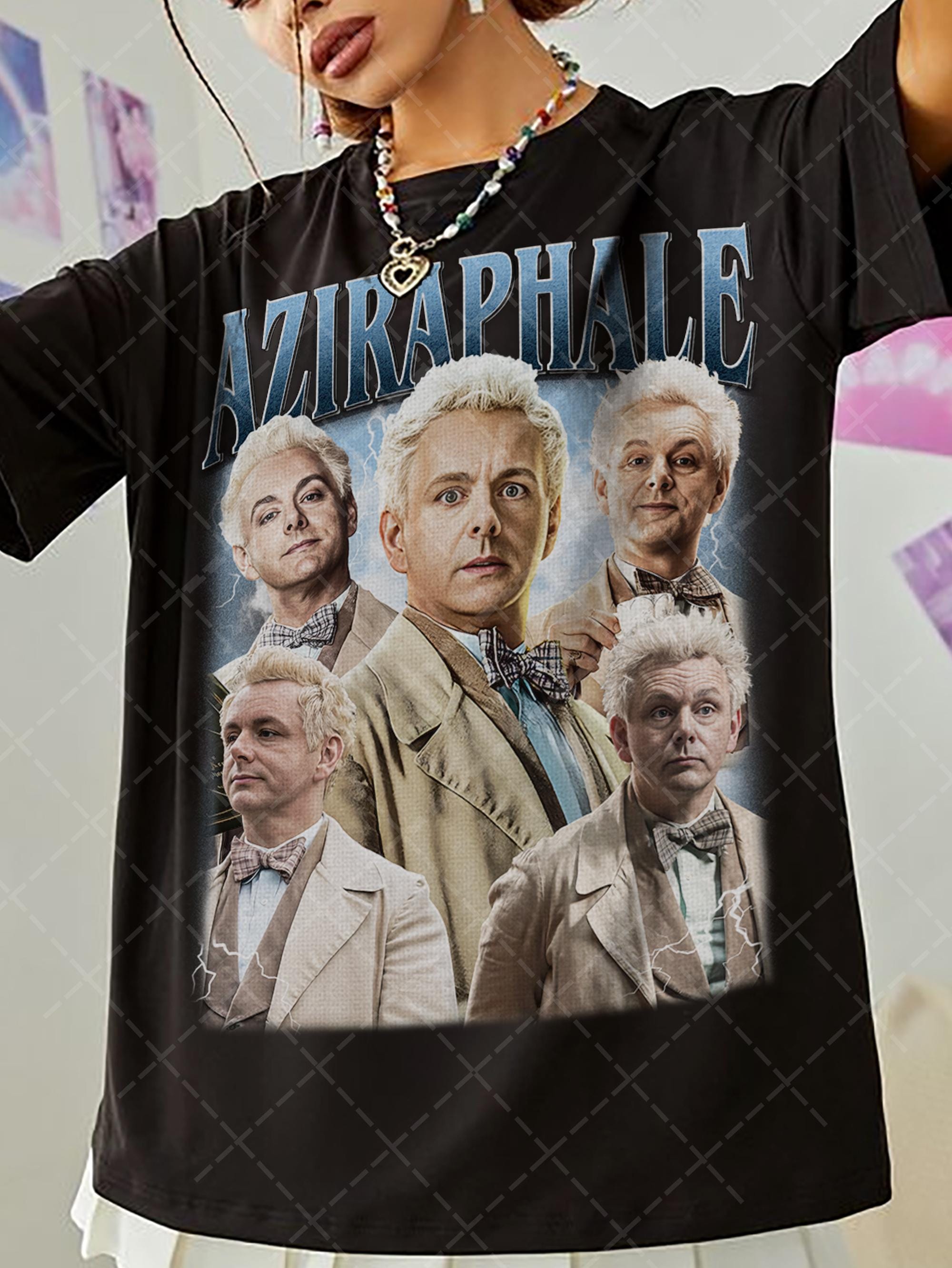 Retro Aziraphale Shirt Sweatshirt Tshirt Vintage Graphic Tee Long