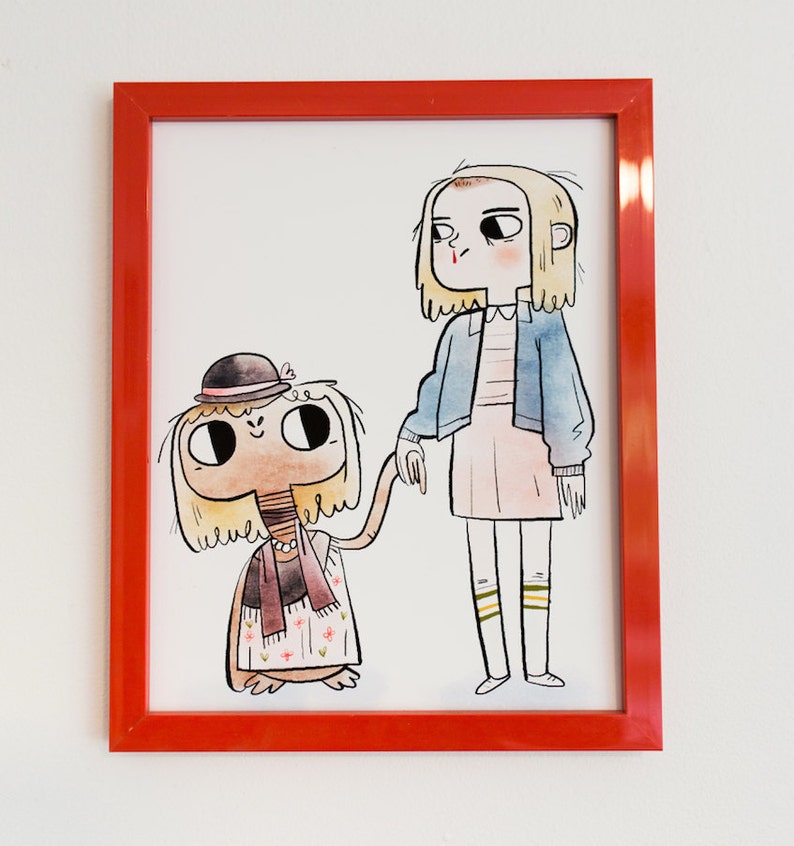 Stranger Things E.T. and Eleven Print image 1