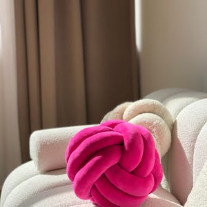 Knot Pillow – Soft Velvet Knot Cushion for Nursery & Home Decor – Handmade Decorative Pillow, Baby Room or Sofa Accent