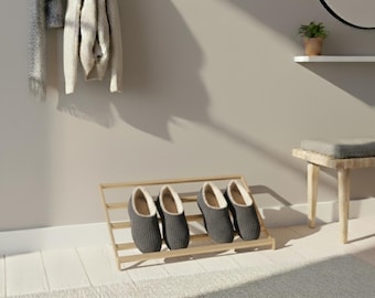 Modern Metal Shoe Rack | Minimalist Steel Entryway Organizer