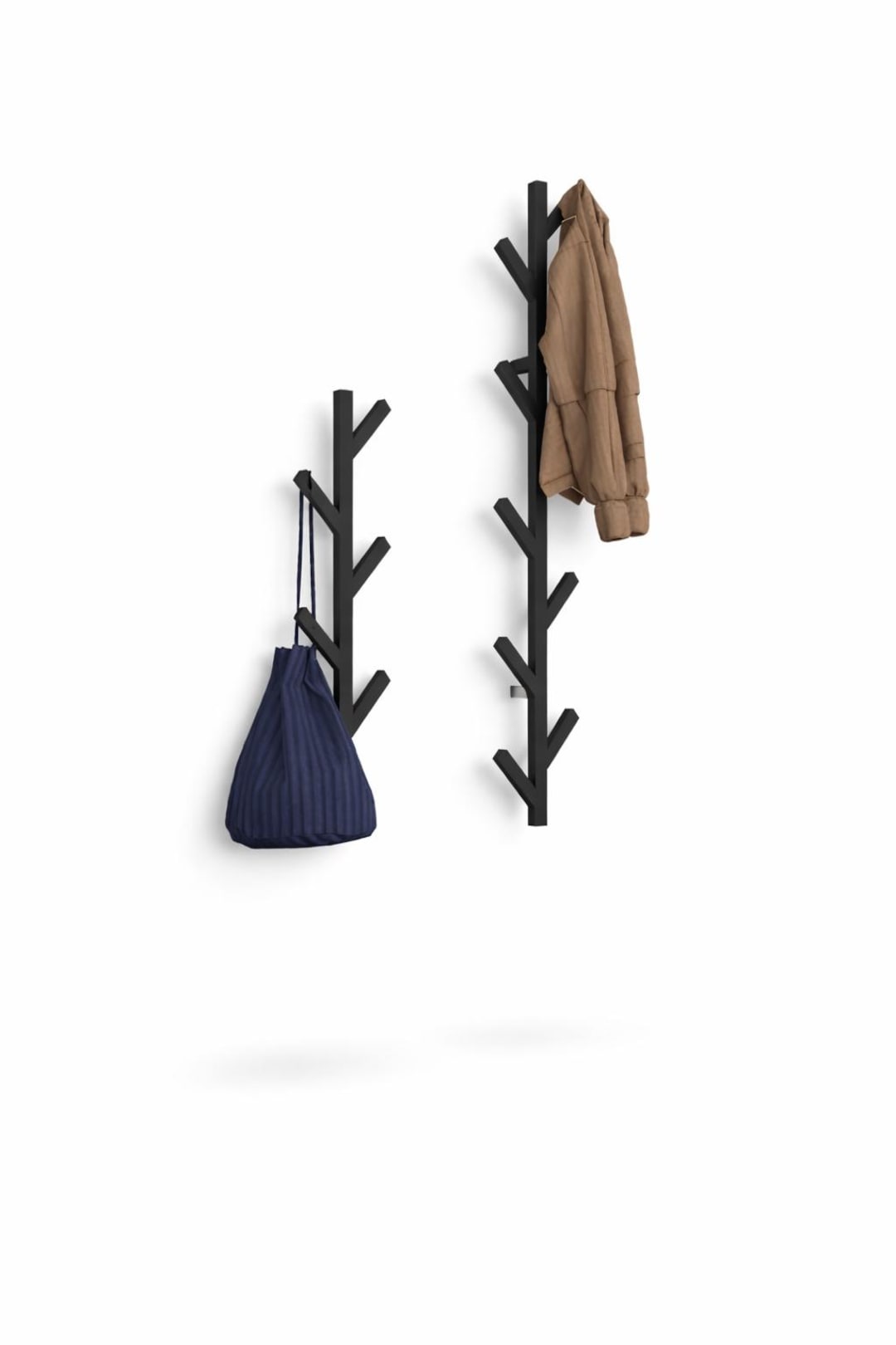 Tree Branch Coat Rack, Vertical Entryway Hooks, Metal Wall Hanger ...
