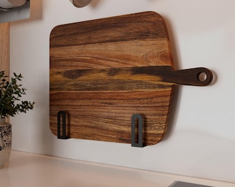 Sleek Metal Kitchen Hook: Wall Mounted Storage, Space-Saving Design