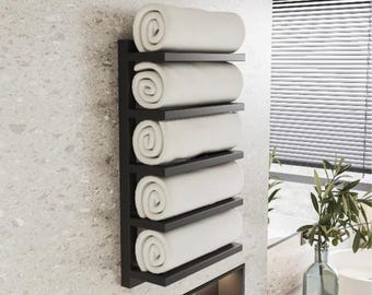 Wall Mounted Metal Towel Rack: Modern Bathroom Organizer