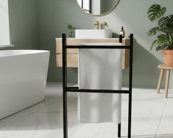 Towel Holder Minimalist Metal  – Chic Freestanding Rack for Bath & Spa