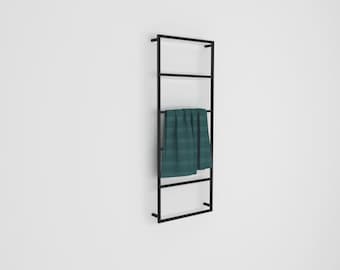 Modern 6-Tier Ladder Towel Rack: Wall Mounted Space Saver