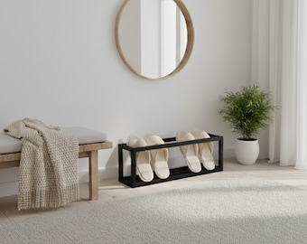 Modern Metal Slipper Rack: Minimalist Entryway Shoe Organizer