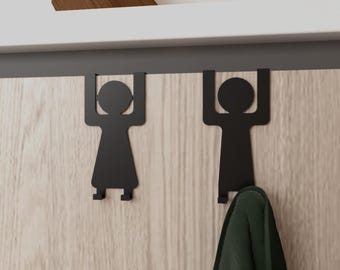 Hanging Figure Door Hanger Metal Hook, SpaceSaving Coat Rack & Entryway Organizer, Ideal Home Gift