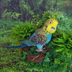 Realistic plush  - budgie  , pet memory  , plush  parrot  , stuffed  bird