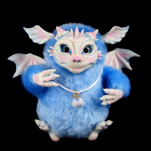 Charming Furry Dragon Handmade – A Collectible Plush Toy for Magic Enthusiasts! Unforgettable magical gift for a child, a soft toy - dragon