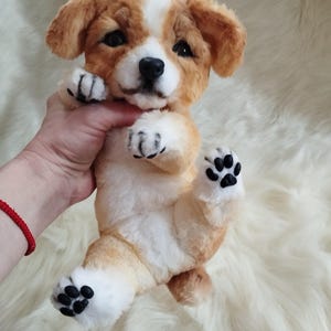 Realistic Plush Puppy Dog OOAK Realistic Plush Dog Plush Collectible Toy Animal Portrait Pet Photo Dog