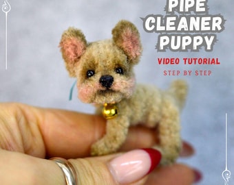 Miniature Pipe Cleaner Dogs and Puppies Video Tutorial  - Let's Make Puppy using Pipe Cleaners - Pipe Cleaner Puppy DIY