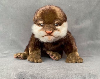 READY TO SHIPPING baby otter realistic toy