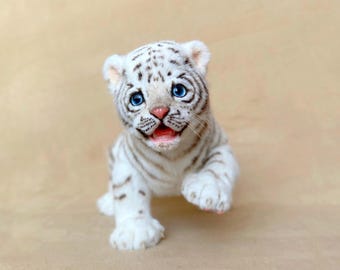 Made to order white tiger cub realistic toy