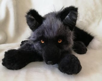 Custom realistic fox plush.Art doll animal. Pose fox. Fox art doll. Fox realistic plush.