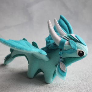 Small Felt Dragon, Plush Dragon, Fantasy Animal Stuffed Toy Dragon, Felt Sculpture, Felt Soft Toy,Unique Dragon