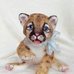 puma cub realistic plush  toy