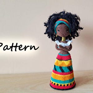 Pattern African Doll, Pattern Crochet African Doll, Pattern Black Doll