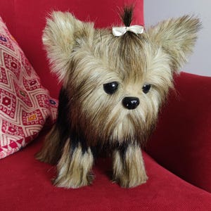 Yorkshire Terrier. Movable terrier toy.