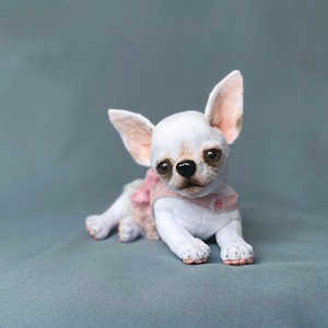 MADE TO ORDER white chihuahua puppy realistic toy