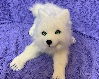 手作りのリアルなオオカミのぬいぐるみ - カスタムファンタジー動物の