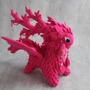Felt Dragon, Plush Dragon, Fantasy Animal Stuffed Toy Dragon, Felt Sculpture, Felt Soft Toy,Unique Dragon