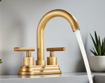 Grifo mezclador de lavabo de baño de latón antiguo con rotación de 360 grados para montaje en cubierta