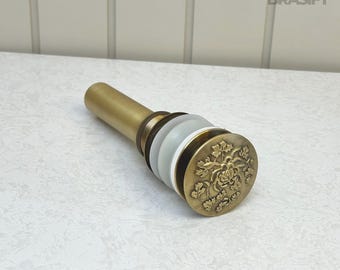 Brass Bathroom Sink Pop-Up Drain: Lavatory Basin Stopper