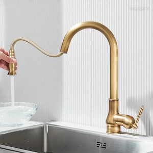 Retro-Küchenarmatur Aus Messing – 360° Drehbar Mit Keramikventil & 3,5 Cm Einbauöffnung