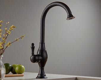 Brass Kitchen Faucet Mixer , Cold and Hot Kitchen Tap