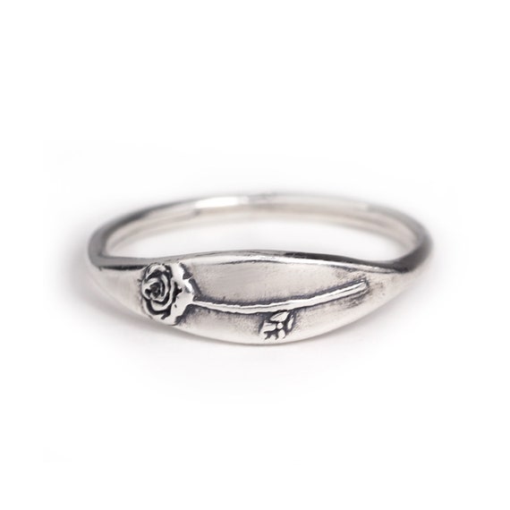 Handmade Rose Ring, Nature Ring, Floral Ring, Nature Jewelry, Sterling silver ring, Bronze Jewelry, 14K Gold Ring