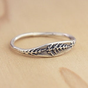 Handmade Fern Rings, Botanical Ring, Wildflower Ring, Nature Jewelry, Sterling silver ring, Bronze Jewelry