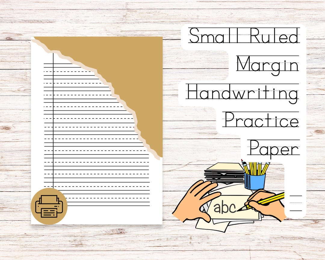 Small Ruled-lined Handwriting Paper Printable Lined Paperpractice ...