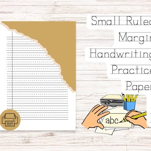 Small Ruled-Lined Handwriting Paper Printable Lined PaperPractice Writing Paper PenmanshipPaper Writing Practice Worksheet Handwritingsheet