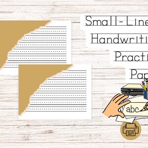 Small -Lined Handwriting Paper Printable Kids Lined PaperPractice Writing Paper PenmanshipPaper Writing Practice Worksheet Handwritingsheet