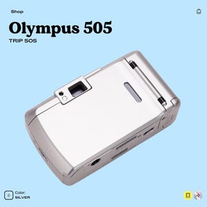 Olympus trip 505 silver | compact 35mm film camera | point and shoot | tested working | vintage camera | film photography gift image 5