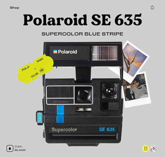 ポラロイド 635 SE ブルーストライプ | ヴィンテージ 600 インスタント 