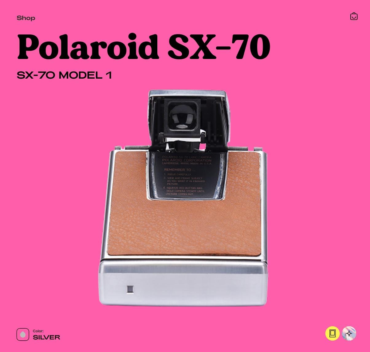 Polaroid SX-70 Model 1 – Vintage Folding Instant Camera, Tested