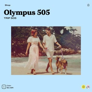 Olympus trip 505 silver | compact 35mm film camera | point and shoot | tested working | vintage camera | film photography gift image 9