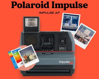 Cámara instantánea Polaroid Impulse AF, cámara Polaroid 600 vintage, cámara instantánea de película con enfoque automático - probada y funcionando