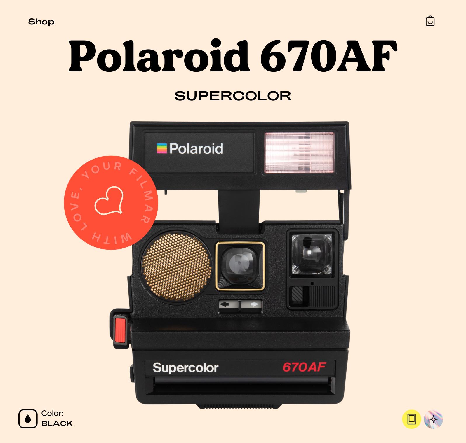 Polaroid 670 Af, Polaroid 600 Type Land Camera Sonar Autofocus 660