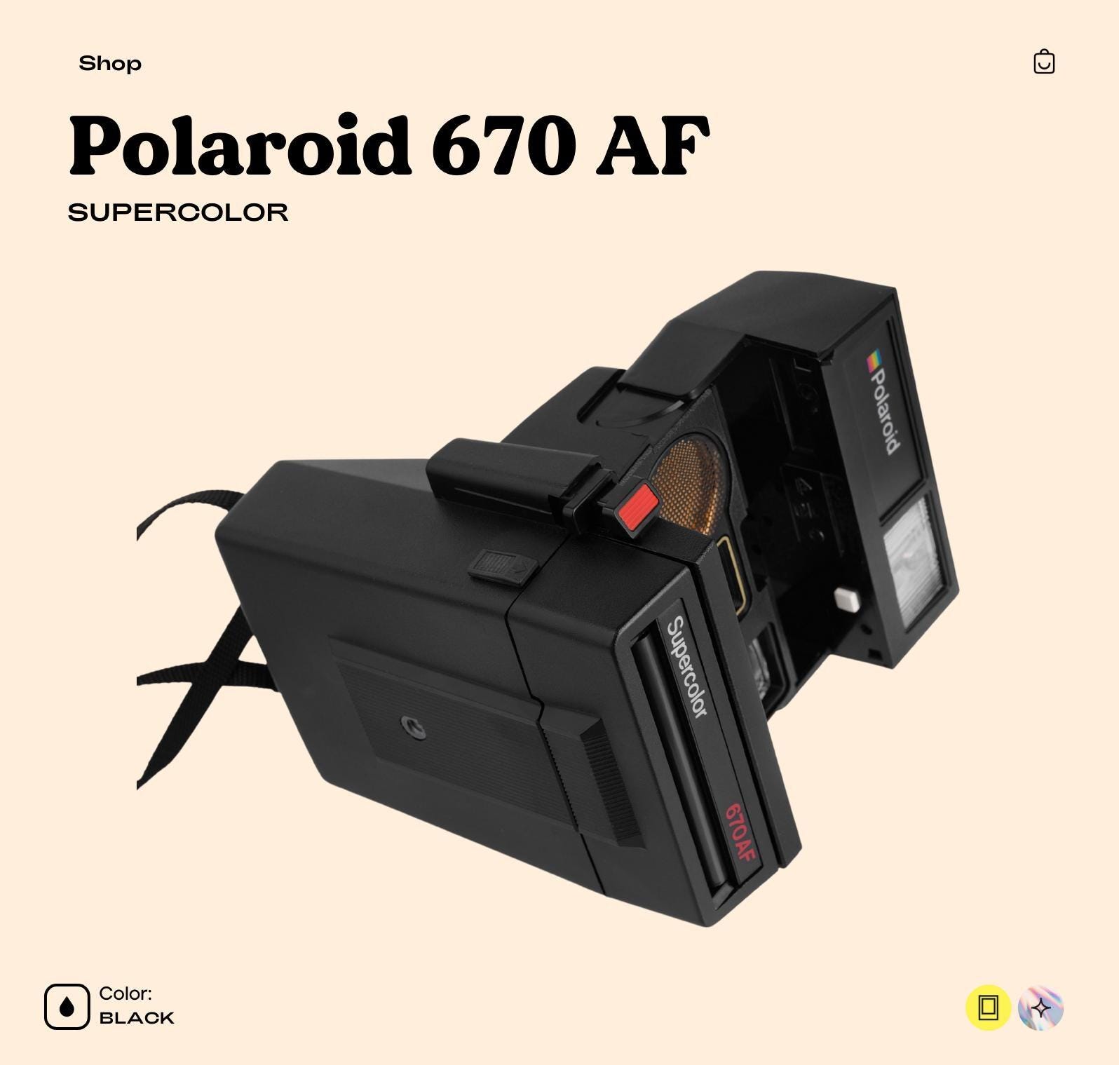 Polaroid 670 Af, Polaroid 600 Type Land Camera Sonar Autofocus 660